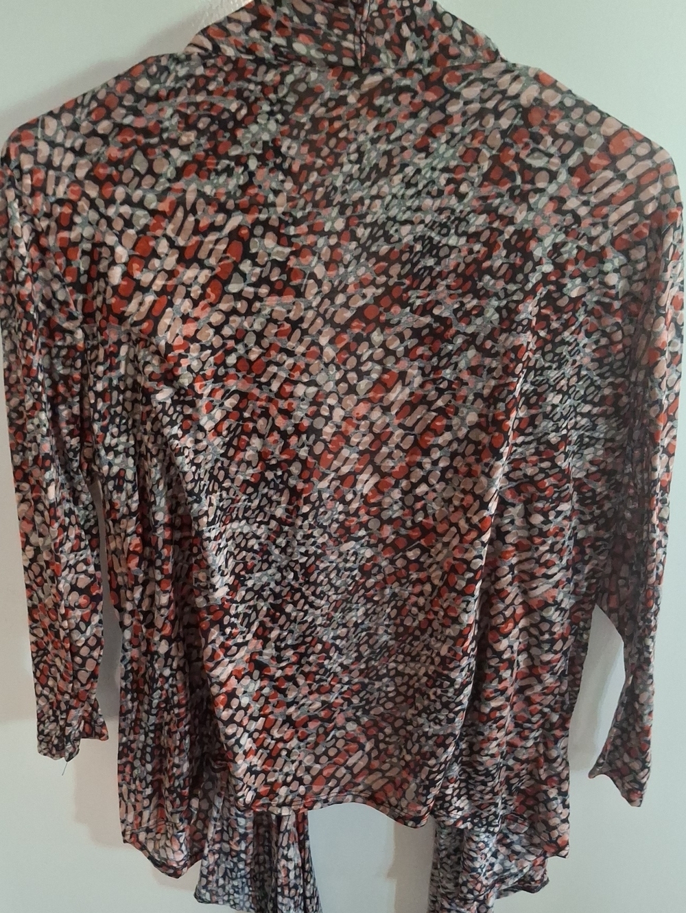Ruby Rd. Red Multi-Spot Open Front Cardigan - Picture 3 of 3
